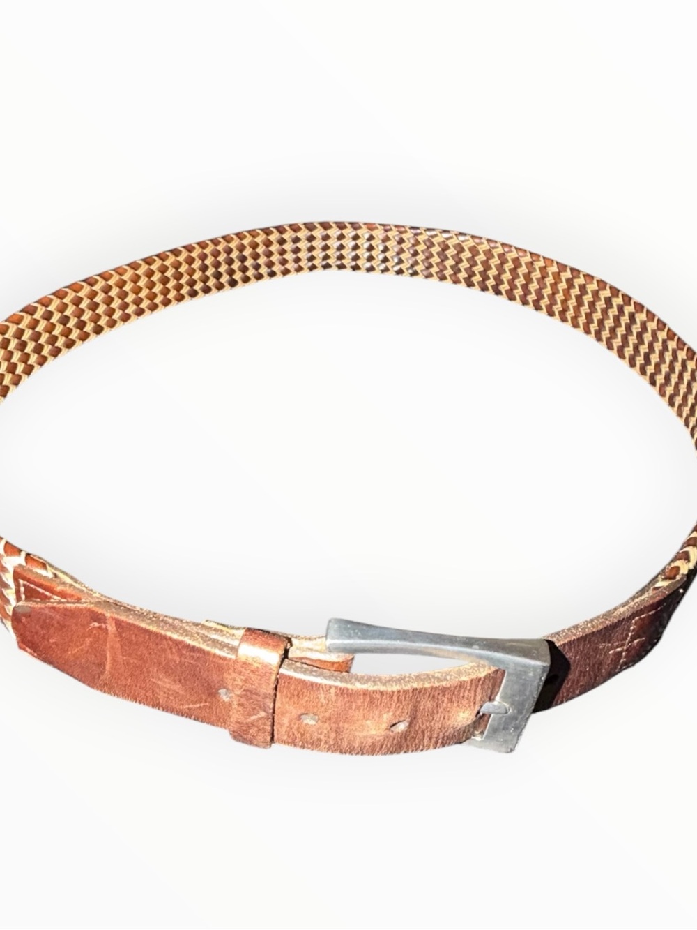 Martin Dingman Woven Leather Belt- Made in Italy